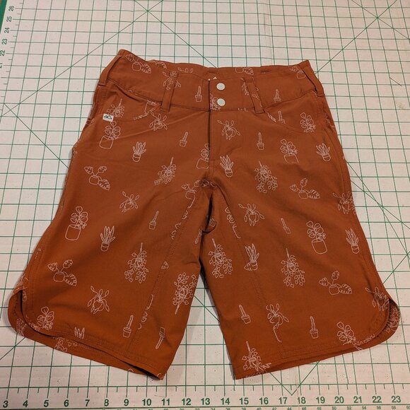 EUC Wild Rye Freel Shorts Size 2 Terracotta print - Picture 1 of 7